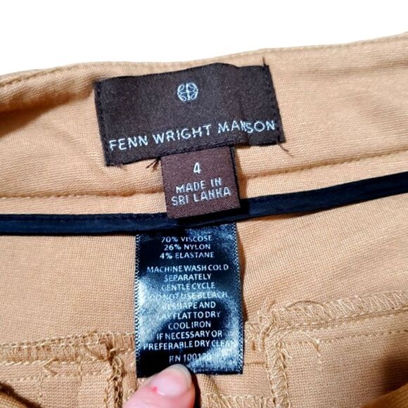 Fenn Wright Manson Womens Tapered Tan Pants Size 4 - Picture 14 of 14